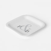 Teller mit einfachem Weißbuch (Gewinkelt)