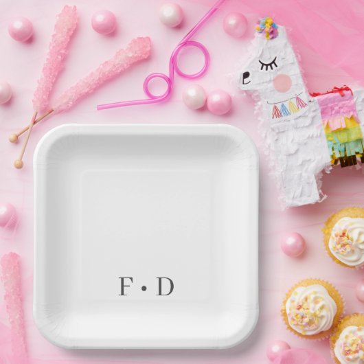 Teller mit einfachem Weißbuch (Party)