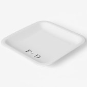 Teller mit einfachem Weißbuch (Gewinkelt)