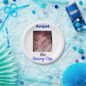 Teller mit Engel, der frechen Katze Papierplatten (Party)