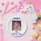 Teller mit Engel, der frechen Katze Papierplatten (Party)