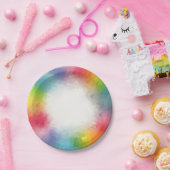 Teller mit farbenfrohen Rundpapier Moderne Elegant (Party)