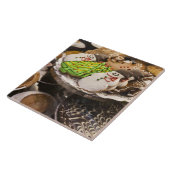Teller mit frischen Weihnachtsplätzchen Fliese (Seite)