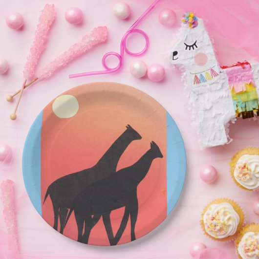 Teller mit Giraffe-Design (Party)