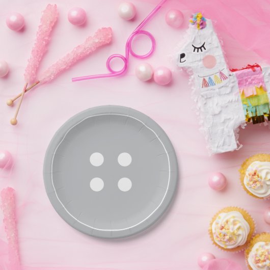 Teller mit grauem Tasten (Party)