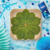 Teller mit Leaf-Designs (Party)