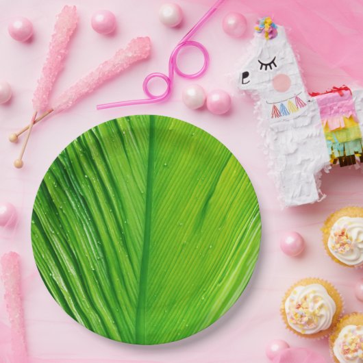 Teller mit Leaf-Mustern (Party)