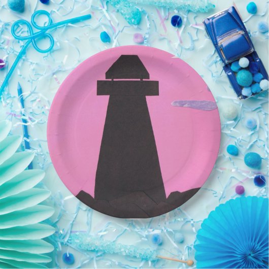 Teller mit Leuchtturmdesign (Party)