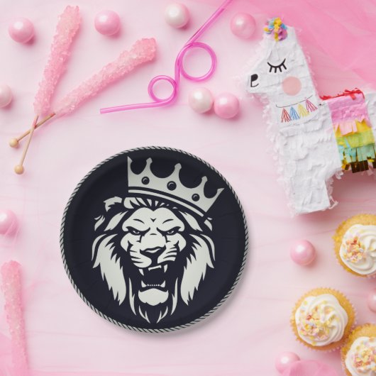 Teller mit Löwendesign (Party)