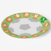 Teller mit Orange Gold Shirts (Schrägansicht)