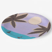 Teller mit Palm Tree Design (Schrägansicht)