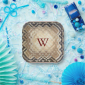 Teller mit quadratischem W-Papier (Party)