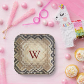 Teller mit quadratischem W-Papier (Party)