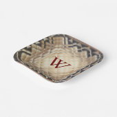 Teller mit quadratischem W-Papier (Gewinkelt)