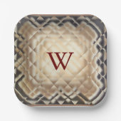 Teller mit quadratischem W-Papier (Vorderseite)