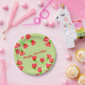 Teller mit rotem Flower (Party)
