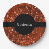 Teller mit rotem Mosaikmuster (Vorderseite)