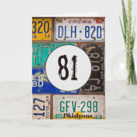 Teller mit ruhender Lizenz für den 81. Geburtstag