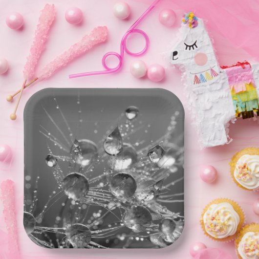 Teller mit ruhigen Wassertropfen (Party)