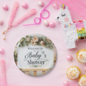 Teller mit runden Papiertüten für Babyduschen | 7" (Party)