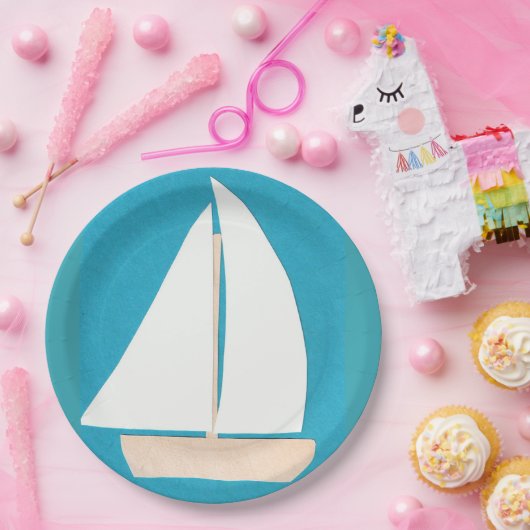 Teller mit Sailboat-Design (Party)