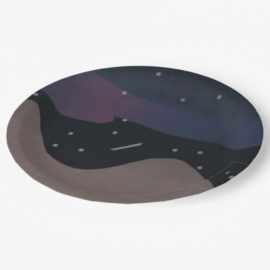 Teller mit Starry Night Design (Schrägansicht)