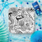 Teller mit Tiki-Sommer-Vibes (Party)