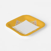 Teller mit vergoldetem Muster auf einem quadratisc (Gewinkelt)