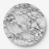 Teller mit weißem Marmorgestein (Vorderseite)