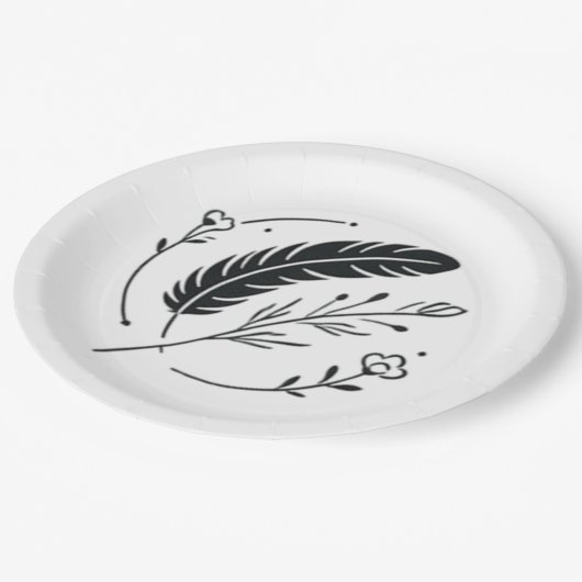 Teller oder Teller auf Papier (Schrägansicht)