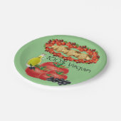 Teller, Olivenöl, Tomaten, 100% Vegan Pappteller (Schrägansicht)