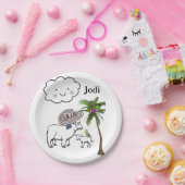 Teller, Palme der Schaftwolken Pappteller (Party)