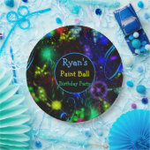 Teller Papier Bright Neon Paint Spritzer Paint Bal (Party)