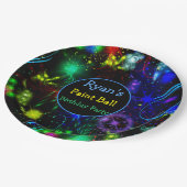 Teller Papier Bright Neon Paint Spritzer Paint Bal (Schrägansicht)
