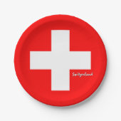 Teller, Party, Sport, Schweiz Pappteller (Vorderseite)