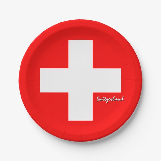 Teller, Party, Sport, Schweiz Pappteller (Vorderseite)