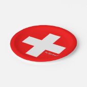 Teller, Party, Sport, Schweiz Pappteller (Schrägansicht)