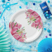 Teller-Pink-Lilien Pappteller (Party)