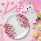 Teller-Pink-Lilien Pappteller (Party)