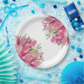 Teller-Pink-Lilien Pappteller (Party)