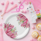 Teller-Pink-Lilien Pappteller (Party)