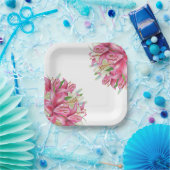 Teller-Pink-Lilien Pappteller (Party)