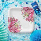 Teller-Pink-Lilien Pappteller (Party)
