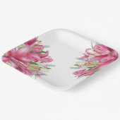 Teller-Pink-Lilien Pappteller (Gewinkelt)