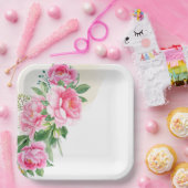 Teller-Pink-Peonies-Papier-Teller Pappteller (Party)
