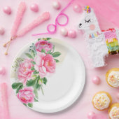 Teller-Pink-Peonies Pappteller (Party)