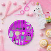 Teller Pink Retro Stil Küche Geschirr. (Party)