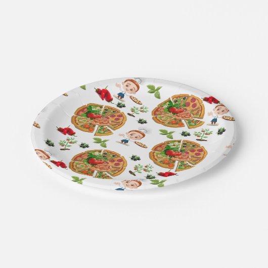 Teller, Pizza, Party Pappteller (Schrägansicht)