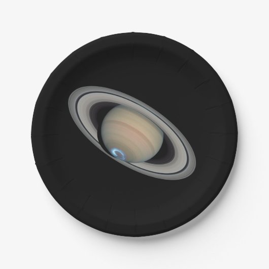 Teller Planet Saturn Aurora und Rings Paper (Vorderseite)