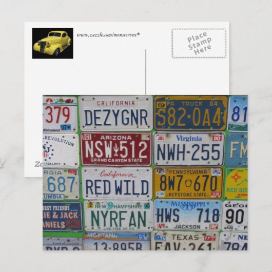 Teller Postkarte (Vorne/Hinten)